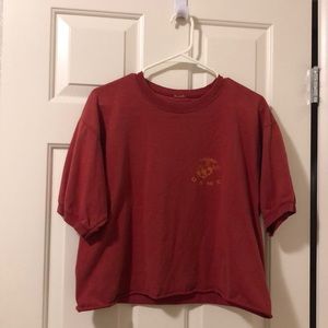 a red marine crop top